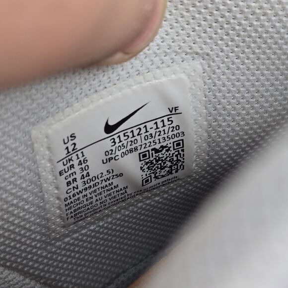 Nike Mens 12 Air Force 1 High Triple White Casual Athletic Sneaker 315121-115 - Picture 13 of 13